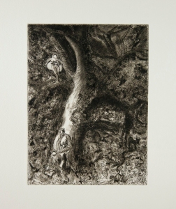 Apple Eaters, 2013, Etching, 8"x6"